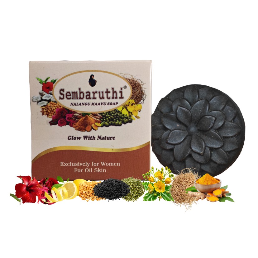 SEMBARUTHI NALANGU MAAVU SOAP FOR WOMEN (NORMAL TO  OIL SKIN )